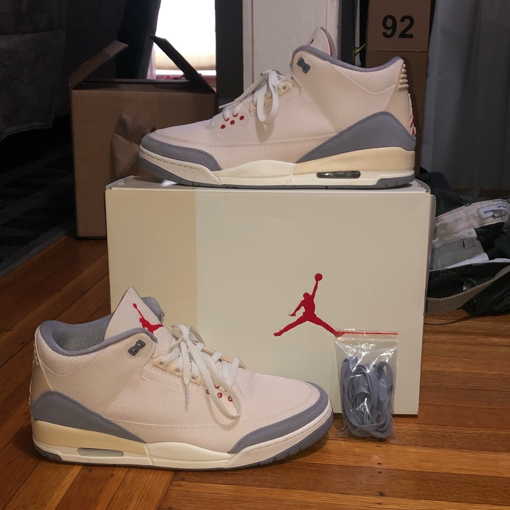 Air Jordan 3 Retro Muslin Mens Size 15 - Picture 1 of 9